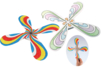 Boomerangs hélice à colorier - Set de 3 boomerangs - Supports à colorier – 10doigts.fr