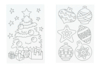 Set de 4 cartes de Noël à colorier + enveloppes - Cartes de voeux – 10doigts.fr