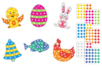 Kit formes de Pâques + gommettes - 6 formes - Formes de Pâques à décorer – 10doigts.fr