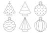 Formes géantes de Noël en carte forte - 6 décors - Supports de Noël en carton et papier – 10doigts.fr