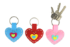 Porte-clés cœurs en feutrine - Set de 6 - Kits Mercerie – 10doigts.fr