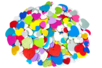 Stickers cœurs en caoutchouc souple - 500 pcs - Décorations coeurs – 10doigts.fr