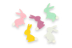 Stickers lapins en feutrine - 24 lapins - Formes en Feutrine Autocollante – 10doigts.fr
