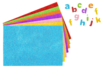 Stickers lettres en caoutchouc pailleté - 7 couleurs - Gommettes Alphabet, messages – 10doigts.fr