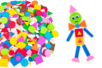 Stickers géométriques en caoutchouc souple - 1000 pcs - Stickers en mousse - 10doigts.fr