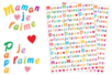 Stickers lettres "Maman, Papa"- 518 stickers - Gommettes Alphabet, messages – 10doigts.fr