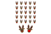 Stickers pailletés rennes avec pompons - 25 pièces - Gommettes et stickers Noël – 10doigts.fr