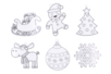 Suspensions de Noël en plastique épais - 6 formes - Suspensions et boules de Noël – 10doigts.fr