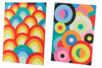 Tableaux carte sable Art Abstrait - 6 cartes assorties - Sable coloré – 10doigts.fr