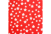 Coupon de tissu en coton imprimé étoiles blanches/fond rouge - 43 x 53 cm - Coupons de tissus – 10doigts.fr