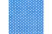 Coupon en coton imprimé : fond bleu + pois blancs - Coupons de tissus – 10doigts.fr