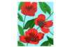 Toile imprimée à peindre - Les coquelicots - Châssis et Cartons toilés – 10doigts.fr