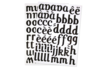 Transfert textile alphabet noir - 103 lettres - Transferts et Thermocollants – 10doigts.fr