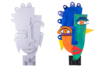 Sculptures Visages 3D en carton - 6 sculptures - Décors en carton – 10doigts.fr