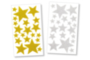 Stickers étoiles en caoutchouc mousse pailleté - 40 étoiles - Formes en Mousse autocollante - 10doigts.fr