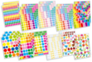 Maxi lot gommettes formes et couleurs - 2509 pcs - Gommettes formes assorties - 10doigts.fr