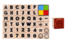 Kit tampons alphabet + encreurs - 44 motifs - Encreurs - 10doigts.fr