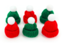 Mini bonnets tricotés - 6 pièces - Décorations à coller - 10doigts.fr