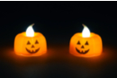 Bougies LED citrouille - 2 pièces - Articles lumineux, guirlandes et bougies LED - 10doigts.fr