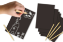 Cartes à gratter fond blanc - 5 cartes - Cartes à gratter, à poinçonner - 10doigts.fr