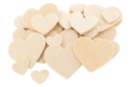 Coeurs en bois naturel - 30 pièces - Déco en bois brut - 10doigts.fr