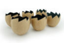 Coquilles oeufs en papier maché - 6 pièces - Supports Pâques - 10doigts.fr