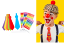 Cravates + gommettes colorées - 6 cravates - Kits activités Carnaval - 10doigts.fr