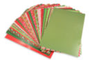 Papier glacé motifs de Noël - 96 feuilles - Thème Noël - 10doigts.fr