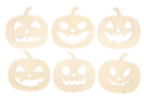 Citrouilles en bois - 6 pièces - Supports d'Halloween à décorer - 10doigts.fr