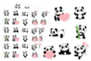 Gommettes "Pandas" - 48 pcs - Gommettes Animaux - 10doigts.fr