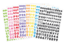 Gommettes alphabet coloré - 1064 stickers - Gommettes Alphabet, messages - 10doigts.fr