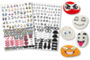 Crazy Face Stickers - 150 pièces - Gommettes Yeux et Visages - 10doigts.fr