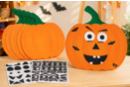 Kit Halloween - 10 formes citrouilles + gommettes - Kits créatifs Halloween - 10doigts.fr