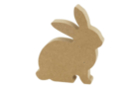 Silhouette lapin à poser en bois - Supports Pâques - 10doigts.fr