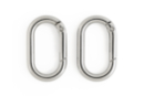 Mousquetons ovales argentés - 2 pièces - Clips et mousquetons : les finitions pour vos accessoires DIY - 10doigts.fr