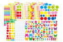 Maxi lot gommettes formes et couleurs - 2478 pcs - Gommettes formes assorties : un univers pour créer sans limite - 10doigts.fr