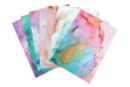 Papier motifs marbrés, format A4 - 16 feuilles - Papiers à motifs - 10doigts.fr