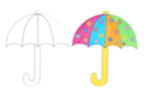 Parapluies géants à décorer - 6 pièces - Coloriage - 10doigts.fr