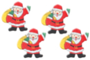 Pères Noël en bois décoré - 12 pièces - Déco en bois peints - 10doigts.fr