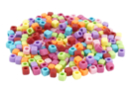 Perles cubes couleurs assorties - 250 perles - Perles à gros trous - 10doigts.fr