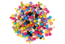 Perles rondes en bois couleurs assorties - 300 perles - Perles Bois - 10doigts.fr