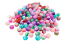Perles arc-en-ciel en verre - 100 perles - Perles Verre - 10doigts.fr