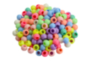 Perles en plastique pastel - 300 perles - Perles Couleurs Opaques - 10doigts.fr