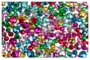 Perles rondes métallisées à facettes - 200 perles - Perles Plastique - 10doigts.fr