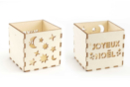 Photophore “Joyeux Noël” en bois - Photophores Noël - 10doigts.fr