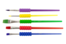 Pinceaux avec manche ergonomique - 5 pièces - Pinceaux poils synthétiques - 10doigts.fr