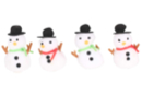 Petits bonhommes de neige pompons - 4 pièces - Petites décorations de Noël - 10doigts.fr