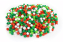 Mini pompons couleurs de Noël - 1000 pièces - Pompons - 10doigts.fr