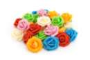 Roses 3D en caoutchouc souple - 30 pièces - Fleurs et feuilles décoratives - 10doigts.fr