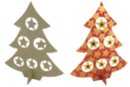 Sapin en carton papier mâché avec étoiles - Supports de fêtes en carton - 10doigts.fr
